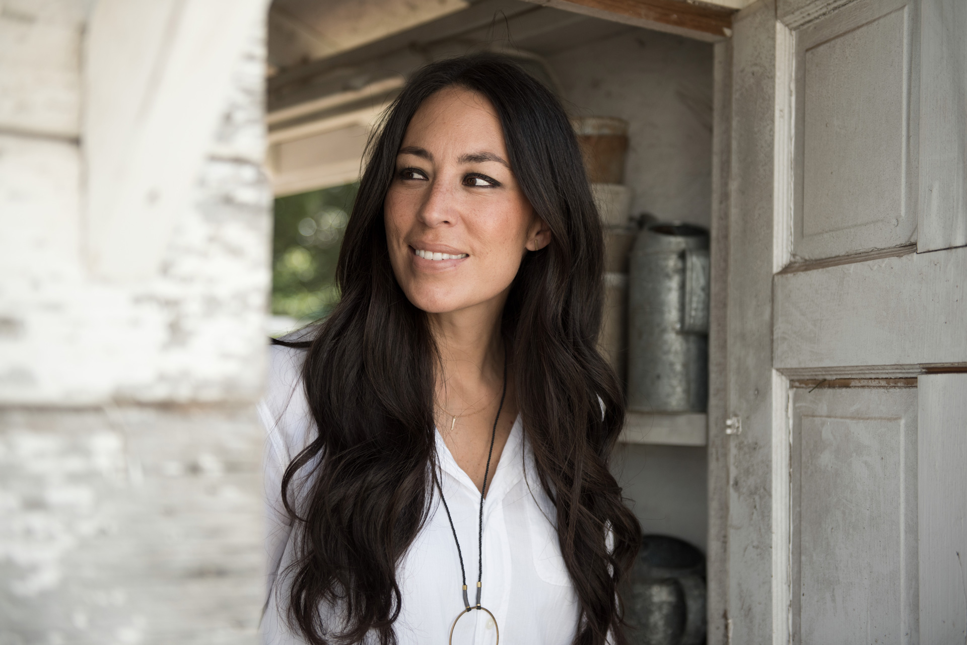 Joanna Gaines Looking Out a Window
