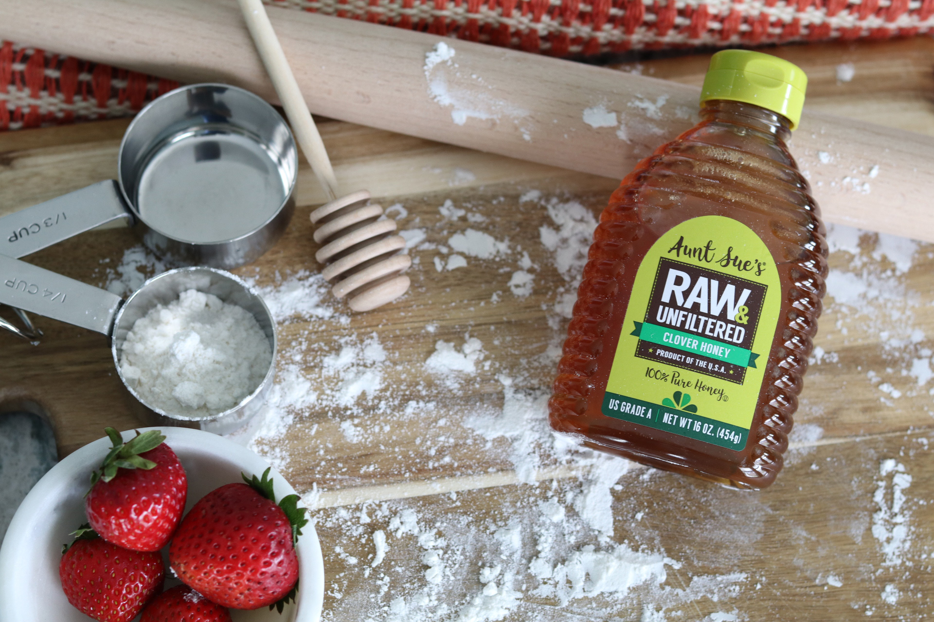 Aunt Sue's Raw & Unfiltered Honey with Baking Supplies