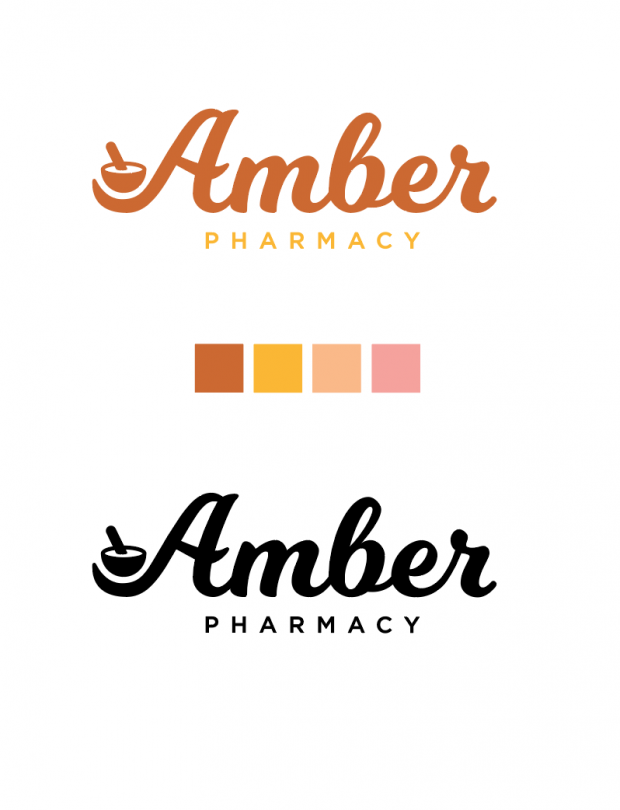 Amber Pharmacy asked for a logo refresh