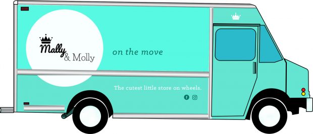 Mally & Molly asked for a truck wrap design for their fashion truck opening soon