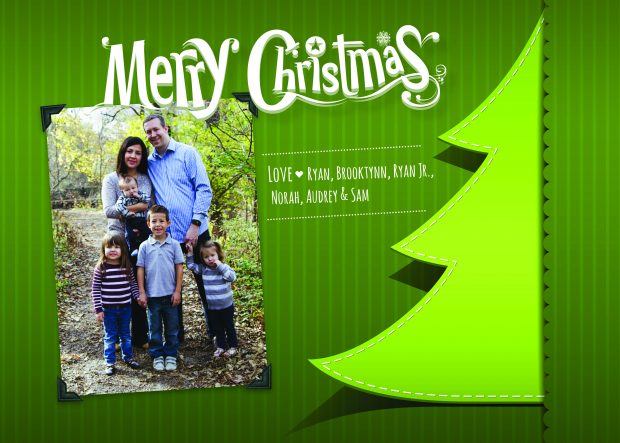 Brooklynn wanted a family Christmas postcard