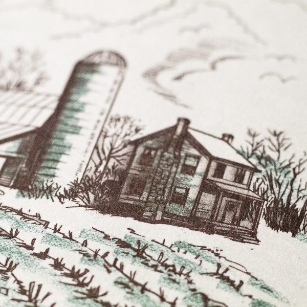 Farm Illustration in Ink