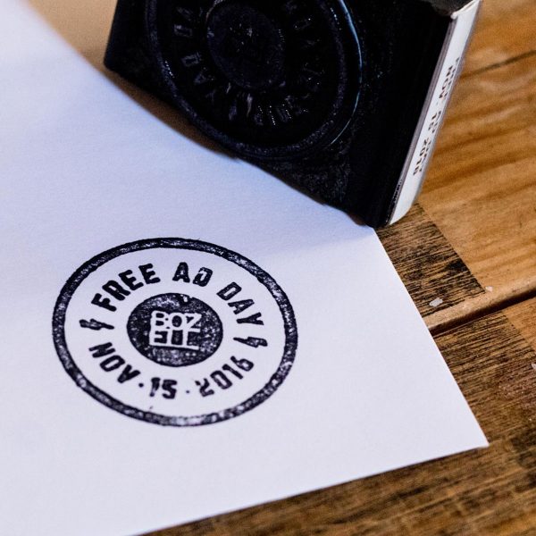 Free Ad Day Stamp on Paper