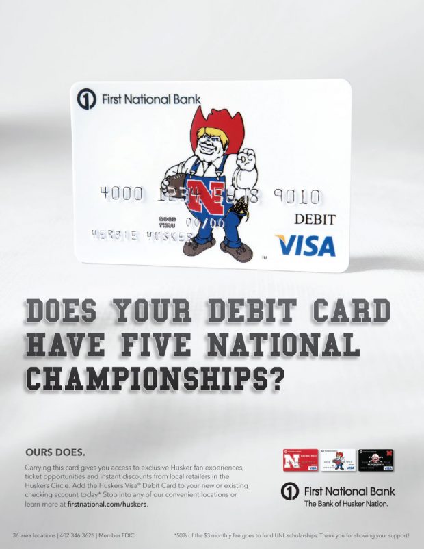 Does your debit card have five national championships?