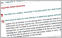 Zombie FAQ's