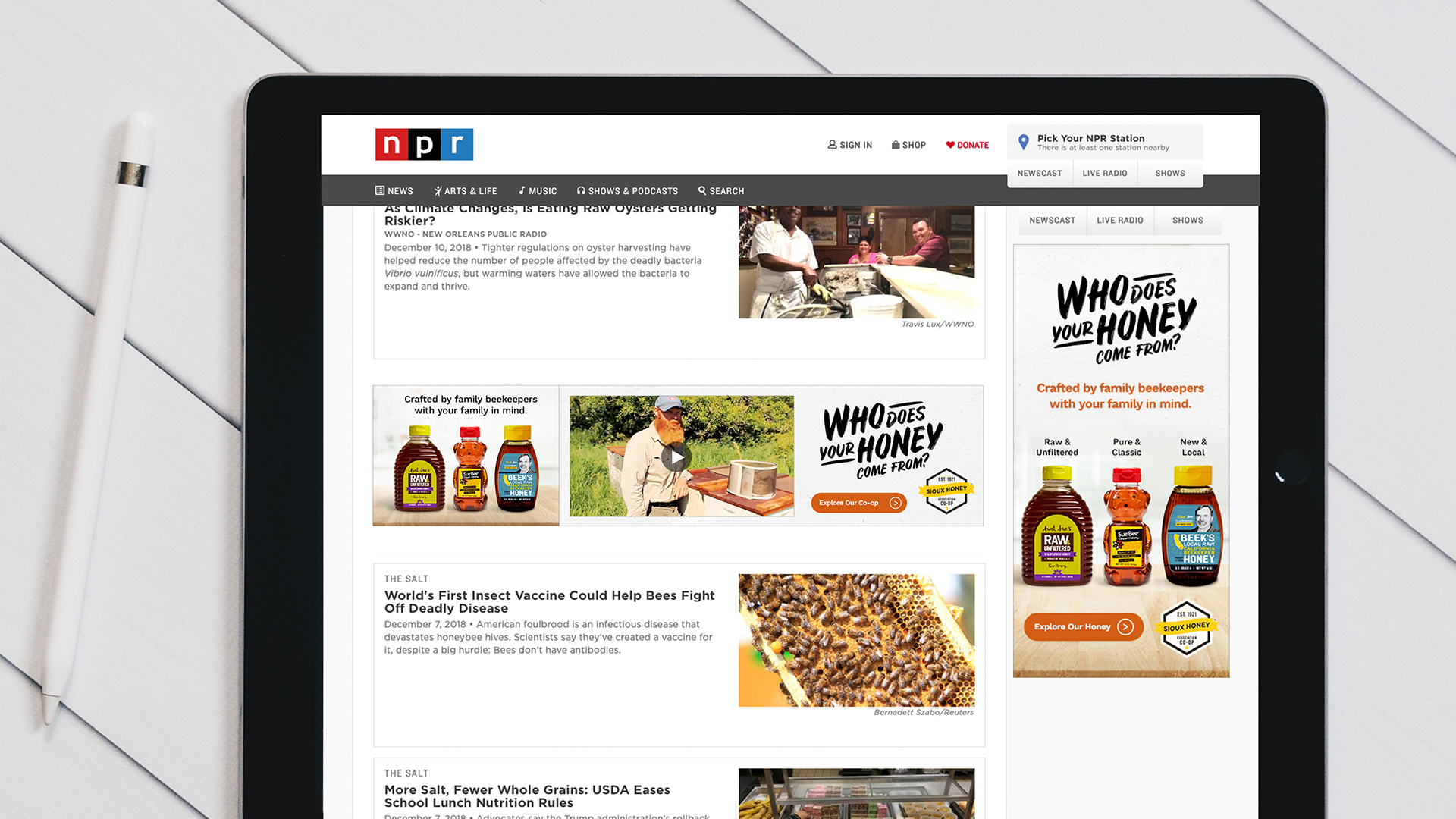 Sioux Honey Association Co-op Who Does Your Honey Come From Banner Ad