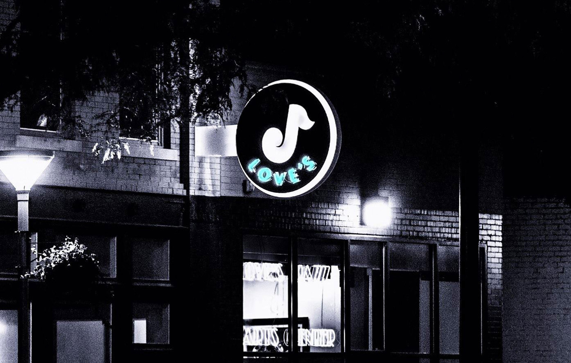 Love's Jazz Center Sign