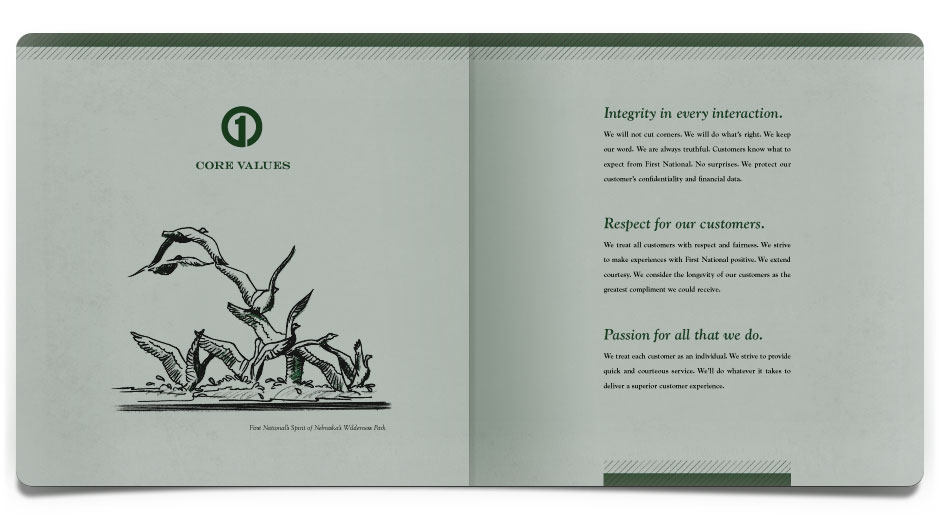 First National Bank Philosophy Book Spread