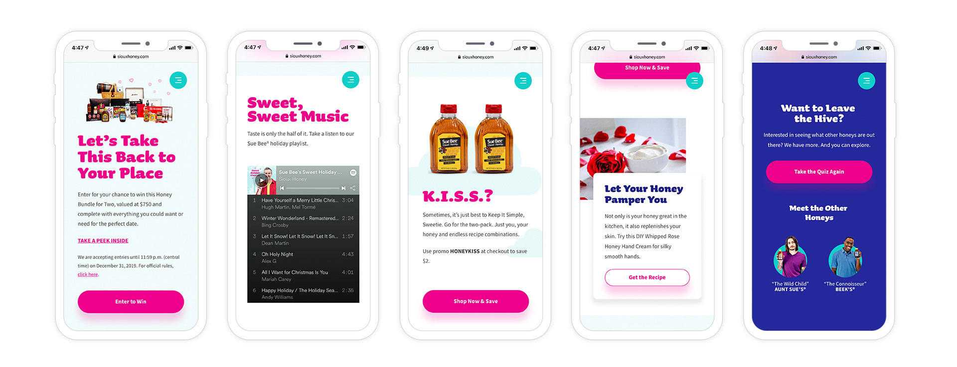 Find Your Honey Classic Results Pages on Mobile Phones