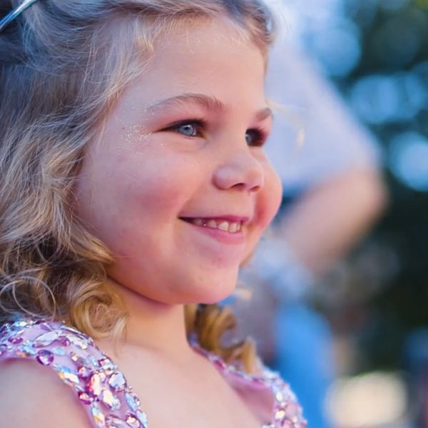 Young Make-a-Wish Girl in Princess Costume