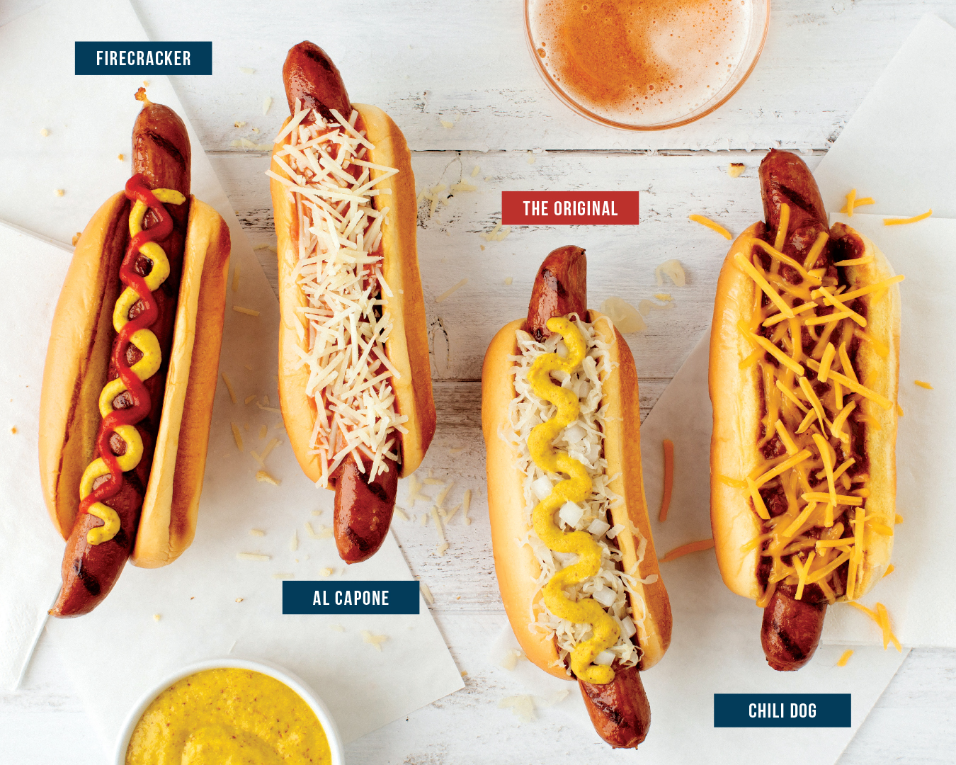 Four Styles of Feltman's of Coney Islands Hot Dogs