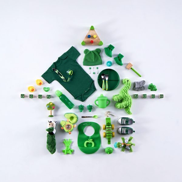 Find a Home That Fits Mosaic of House Made of Baby Items