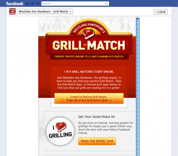 Talking grills and badges make an entertaining Facebook experience. 